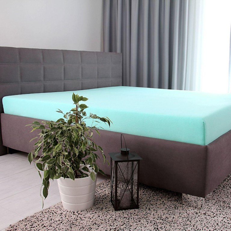 Tibex Prostěradlo DE LUXE mintová 90 x 200 cm
