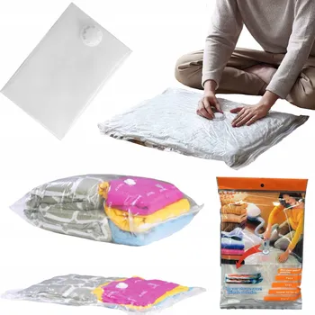 Povlečení Vákuový pytel na povlečení, oblečení, deky, opakovaně použitelný, 80x100 cm, pevný