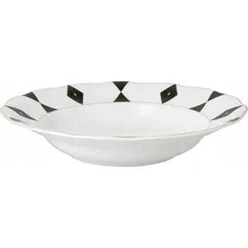 Talíř Hluboký talíř na polévku Ćmielów Alaska Dama Kier 22,5 cm