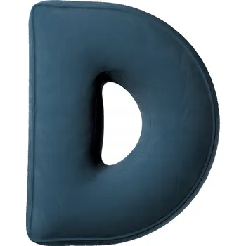 Polštář Sametový Polštář , písmeno D, 40 cm VELKÝ světle modrá