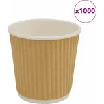 vidaXL Papírové kelímky na kávu 1000 pcs 4oz 100ml hnědé [4102798]