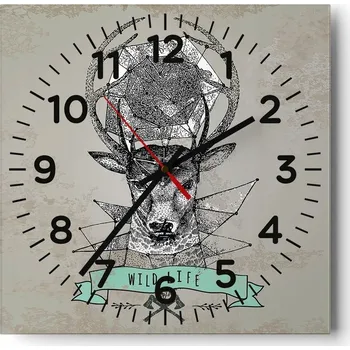 Hodiny Nástěnné hodiny do obýváku 40x40 Abstrakce Tiché hodiny Skleněné hodiny Bez hlučnosti