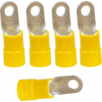 Kabelové oko 5x Izolované kabelové oko KOE M6 25mm² 6-25 ERKO