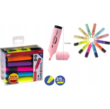 Zvýrazňovač Zvýrazňovač vícebarevný PE509 12 ks