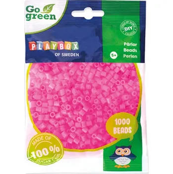 Dětské navlékací korálky EKO Zažehlovací korálky 1000 ks RŮŽOVÉ (růžové)