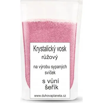Svíčka Krystalický vosk s vůní šeřík růžový, Hmotnost: 250 g voskový knot