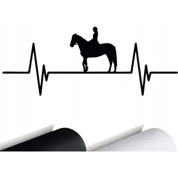 Samolepicí dekorace na vozidlo SAMOLEPKA Puls Životní Linie JÍZDA NA KONI 7x18