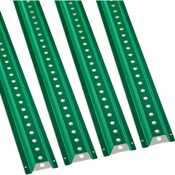 Plotový sloupek VEVOR 8FT U-kanálový sloupek plotu, balení 4 kusů zelených pevných ocelových sloupků pro těžké použití, ocelový plotový U-kanálový sloupek pro zahradu, dvůr, farmu nebo dopravní křižovatku