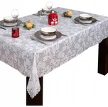 Vánoční ubrus Vánoční hvězda 120x240 SW16 stříbro