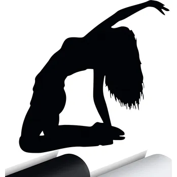 Samolepicí dekorace na vozidlo NÁLEPKA na auto Žena Tanec Dance 15x15 cm