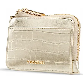 Peněženka Dámská Malá Peněženka na Zip PUCCINI Zlatá Eko Kůže BLP710-6E