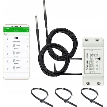 Termostat SONOFF BASIC TERMOSTAT OVLADAČ SNÍMAČ TEPLOTY WiFi 2x2m+2x5m Supla