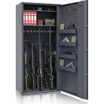 Trezor ISS Skříň na zbraně SIEGEN MAX 500086.11 KL, grafitově šedá