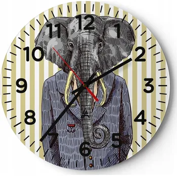 Hodiny Kuchyňské nástěnné hodiny 30x30 Abstrakce Moderní skleněné hodiny Tiché