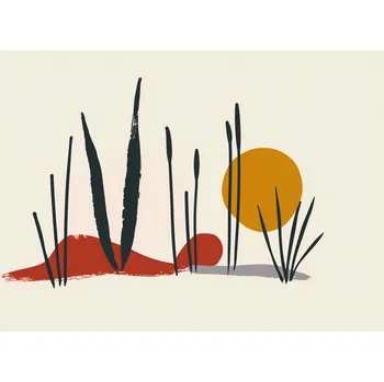 Plakát Plakát Rákos u západu slunce bez rámu 91,5 x 61 cm