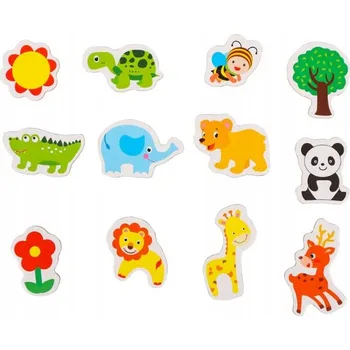 Dekorativní magnet Magnety na ledničku Zvířata květina pro děti x12