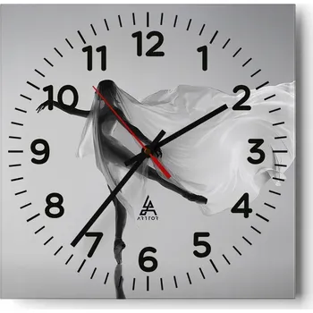 Hodiny Kuchyňské nástěnné hodiny 30x30 Žena Skleněné hodiny do obýváku Moderní Tiché