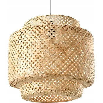 Závěsné svítidlo BOHO Bonn 40cm pletené bambusové přírodní 1xE27 velké