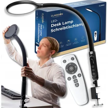 Lampička LED stolní lampa Claesson Lux s regulací a dálkovým ovládáním