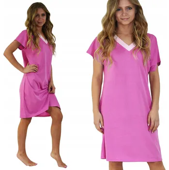 Dámská noční košile Noční košile Born2rest 1003 s krátkým rukávem nad kolena, velikost XL