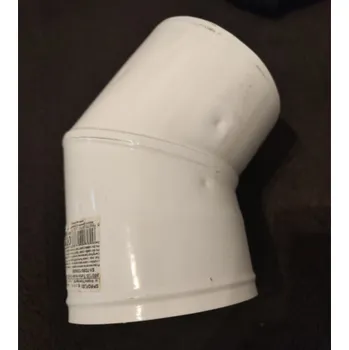 Kouřovod SpiroFlex 80/125 koleno dvoustěnné 45 bílé KOLENO DVOJstěnné BÍLÉ 45