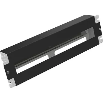 Rozvaděč Solarix RAIL-3U-DIN-BK Instalační panel 3U s DIN lištou do 19" rozvaděče, BK RAL9005