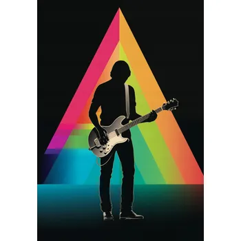 Plakát Plakát Hranol skrz kytaru bez rámu 68 x 98 cm