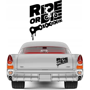Samolepicí dekorace na vozidlo SAMOLEPKA na auto MOTIV RIDE OR DIE 44x54 cm