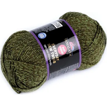 Příze Příze pletací Everyday New Tweed 100 g, barva 6 (75106) zelená olivová