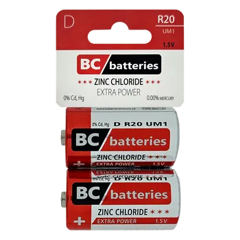 Článková baterie BC D-R20 UM1 Extra power Zinkochloridová 1.5V / 2ks BLISTR