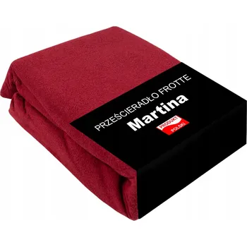 Prostěradlo Froté Prostěradlo s Gumou 120x200 Polské Měkké Odolné Barva BORDO