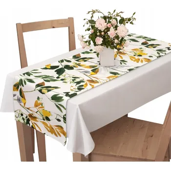 ubrus BĚHOUN NA STŮL DEKORATIVNÍ UBRUS 40x220 VZOR LISTY KVĚTY