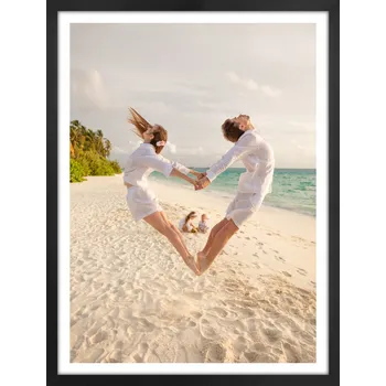 Rám na obraz Rámeček na fotografie 30x45 Dřevěný rám černý