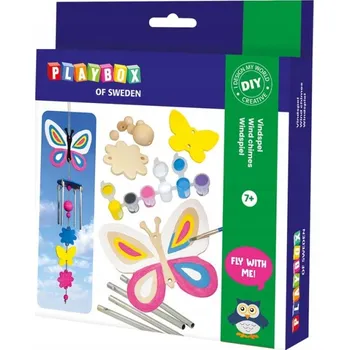 kreativní sada Kreativní sada DIY větrná zvonkohra MOTÝL A KVĚTINA 7+