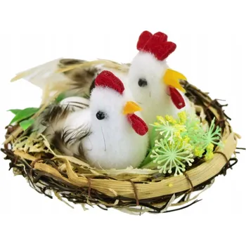 Velikonoční dekorace Proutěný ptáček bílý 1 ks