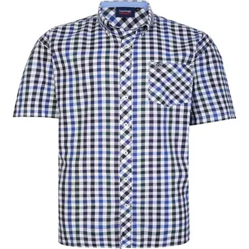 Pánská košile Pánská košile s krátkým rukávem - v nadměrné velikosti 3678 SH376 royal/buttle/purple