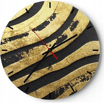 Hodiny Velké nástěnné hodiny 40x40 Abstrakce Skleněné hodiny Kulatý Tiché