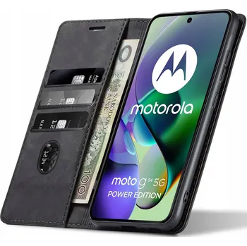 Pouzdro na mobilní telefon Flipové pouzdro Nela-Styl pro Motorola Moto G54 Power Edition, černé