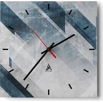 Hodiny Velké nástěnné hodiny 40x40 Abstrakce Skleněné tiché hodiny