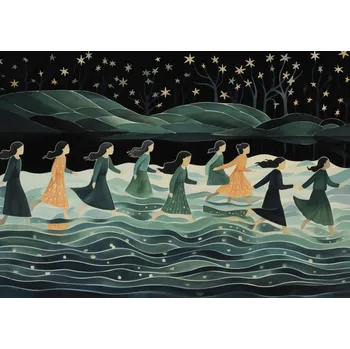 Plakát Plakát Noční průvod bez rámu 84 x 59,5 cm