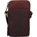 Kožená taška na mobil a doklady The Chesterfield Brand Alesnd - hnědá