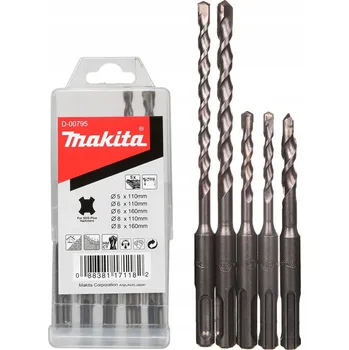 Vrták 5 vrtáků betonu SDS 5 kusů Makita D-00795