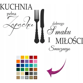 Obraz Samolepky Nápis na zeď do jídelny Kuchyně plná chuti Lásky 50x100