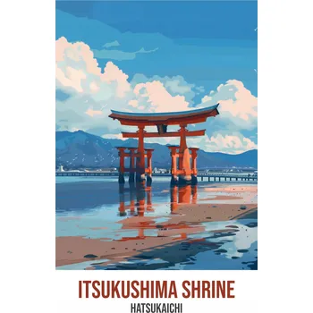 Plakát Plakát Itsukushima Shrine, Hatsukaichi bez rámu 67,5 x 95 cm