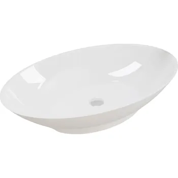 Umyvadlo na desku oválné DARFOR NOCE 60 cm bílé