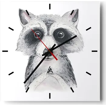 Hodiny Velké nástěnné hodiny 40x40 cm pro děti - Skleněné a tiché