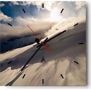 Hodiny Velké nástěnné hodiny 40x40 Sport Hobby Skleněné hodiny Tiché