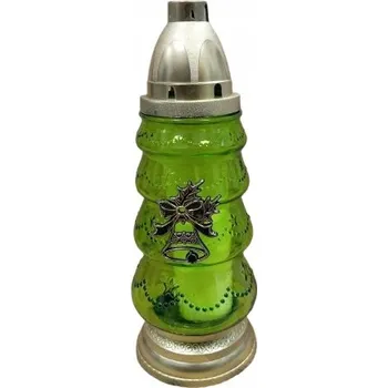 Svíčka Vánoční svíčka Hřbitovní Svíčka stromeček s aplikací zvonku, zlatá