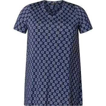 Dámská halenka Tunika do "A" s potiskem (krátký rukáv) - v nadměrné velikosti 4110