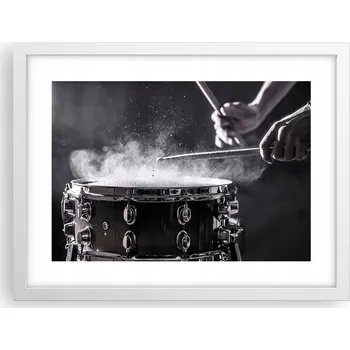 Obraz Obraz plakát v bílém rámu do obýváku 40x30 hudba foto plakáty na zeď